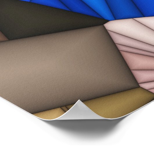 Colorful Peacock Mosaic Poster (Hoek)