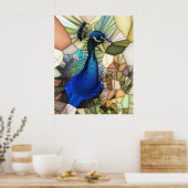 Colorful Peacock Mosaic Poster (Keuken)