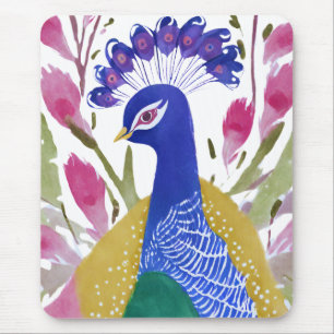 Colorful Peacock Muismat