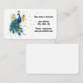 Colorful Peacock-ontwerp Visitekaartje (Voorkant / Achterkant)
