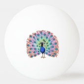 Colorful Peacock Pingpongbal (Achterkant)