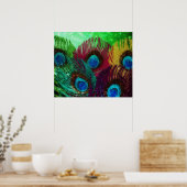 Colorful Peacock Poster (Keuken)