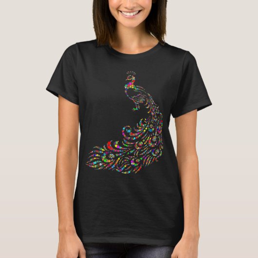 Colorful Peacock T-shirt (Voorkant)