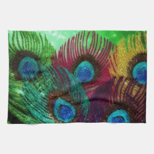 Colorful Peacock Theedoek
