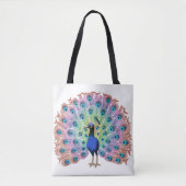 Colorful Peacock Tote Bag (Voorkant)