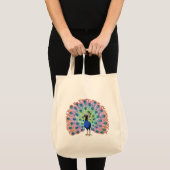 Colorful Peacock Tote Bag (Voorkant (product))