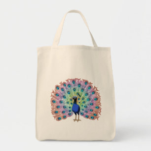 Colorful Peacock Tote Bag