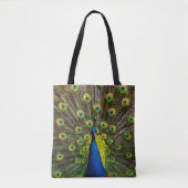 Colorful peacock tote bag (Voorkant)