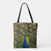 Colorful peacock tote bag (Achterkant)