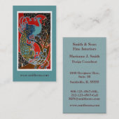 Colorful  Peacock Visitekaartje (Voorkant / Achterkant)