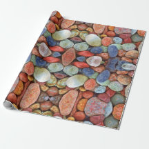 Colorful Pebble Rock Wrapping Paper
