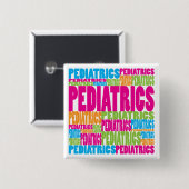 Colorful Pediatrics Vierkante Button 5,1 Cm (Voorkant /achterkant)
