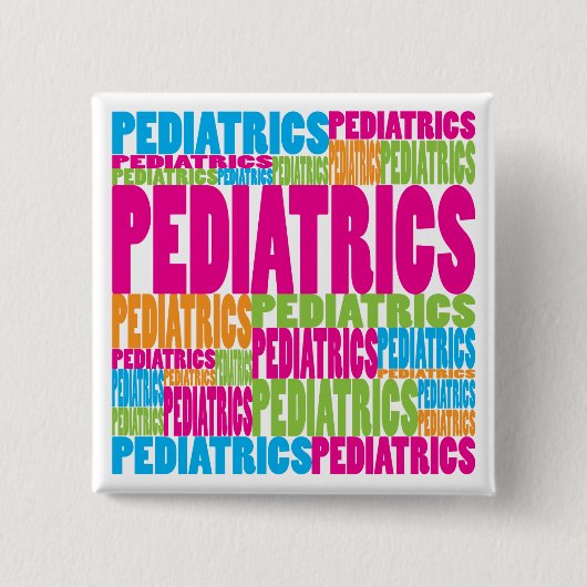 Colorful Pediatrics Vierkante Button 5,1 Cm (Voorkant)