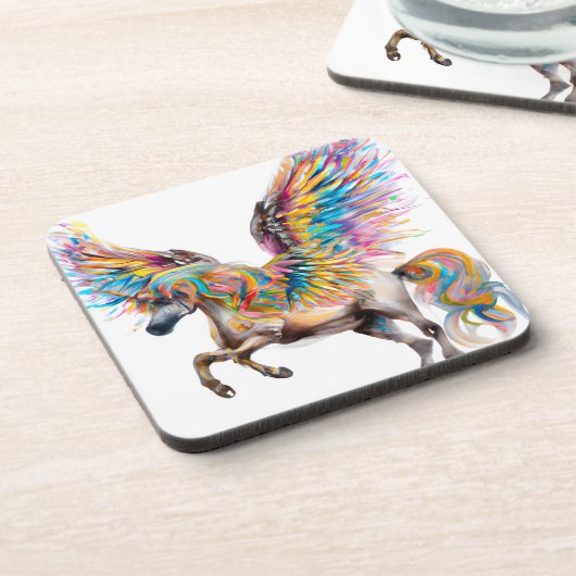 Colorful Pegasus Bier Onderzetter (Linkerzijde)