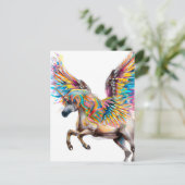 Colorful Pegasus Briefkaart (Staand voorkant)
