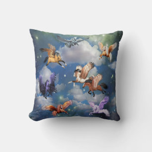 Colorful Pegasus Flying Horses the Myth is Real Kussen