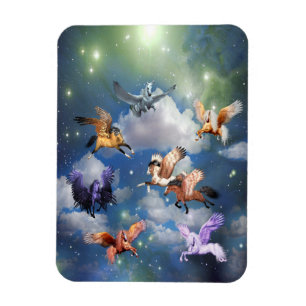 Colorful Pegasus Flying Horses the Myth is Real Magneet