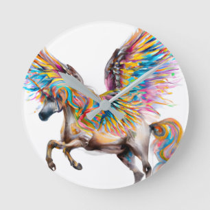 Colorful Pegasus Ronde Klok