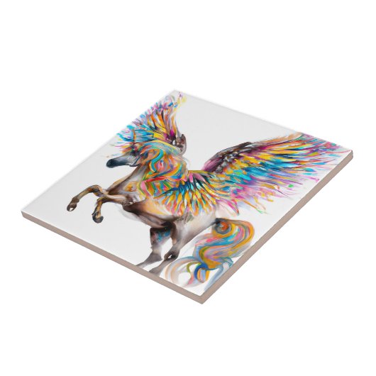 Colorful Pegasus Tegeltje (Zijkant)