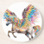 Colorful Pegasus Zandsteen Onderzetter (Voorkant)