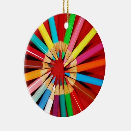 Colorful pencil crayon kerst ornament (Rechts)