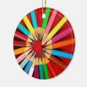 Colorful pencil crayon kerst ornament (Links)