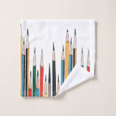 Colorful Pencils Bad Handdoek (Wasdoekje)