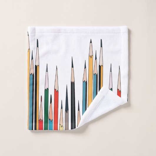 Colorful Pencils Bad Handdoek (Wasdoekje)