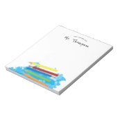 Colorful Pencils Blue Kindergarten Notitieblok (Linkerzijde)