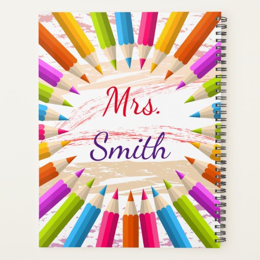 Colorful Pencils Leerlingenwaardering Planner (Achterkant)