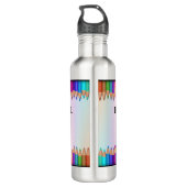 Colorful Pencils leraar appreciatie waterfles Waterfles (Achterkant)