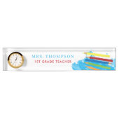 Colorful Pencils Personalized Teacher Naambordje (Voorkant)