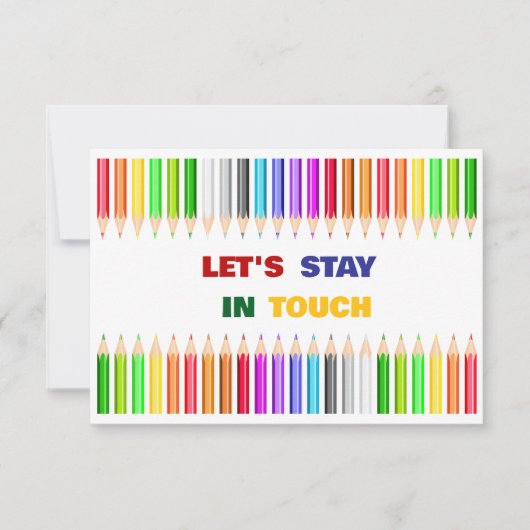 Colorful Pencils Playdate Invitation Kaart (Voorkant)