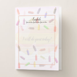 Colorful Pencils Pocket Folder