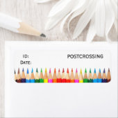 Colorful Pencils Postkruising ID Labels (Insitu)