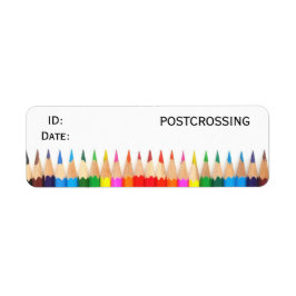Colorful Pencils Postkruising ID Labels