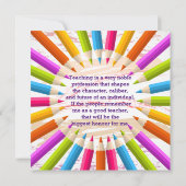 Colorful Pencils Teachers Retirement Party Kaart (Achterkant)