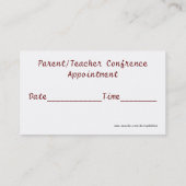 Colorful Pencils Teachers Visitekaartje Afsprakenkaartje (Achterkant)