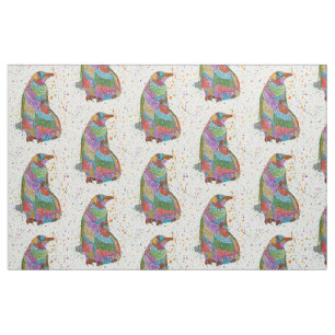 Colorful Penguin en Baby Chick Fabric Stof