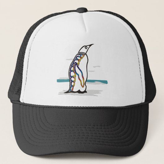 Colorful Penguin Trucker Pet (Voorkant)