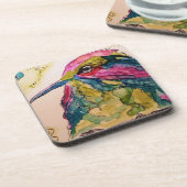 Colorful Pensive Bird Onderzetter (Linkerzijde)