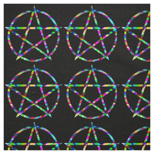 Colorful Pentagram Stof (Swatch)