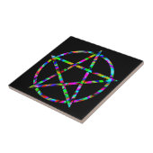 Colorful Pentagram Tegeltje (Zijkant)