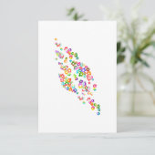 Colorful Peony Flowers Kaart (Staand voorkant)