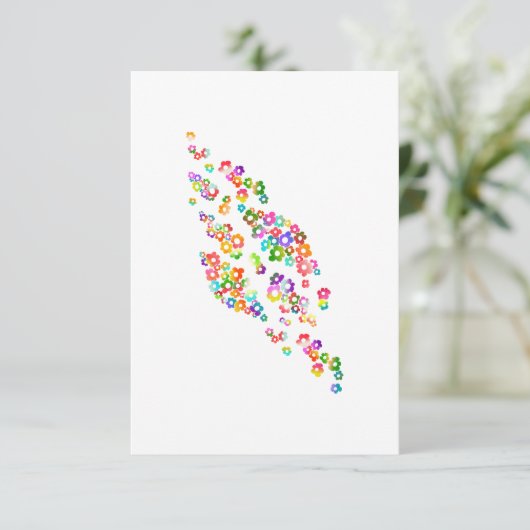 Colorful Peony Flowers Kaart (Staand voorkant)