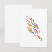 Colorful Peony Flowers Kaart (Voorkant / Achterkant)