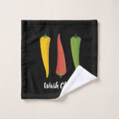 Colorful Peppers Patroon Bad Handdoek (Wasdoekje)