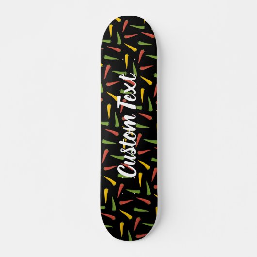 Colorful Peppers Patroon Persoonlijk Skateboard (Voorkant)