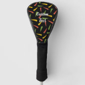 Colorful Peppers Pattern Golf Head Hoesje Golfheadcover (Voorkant)