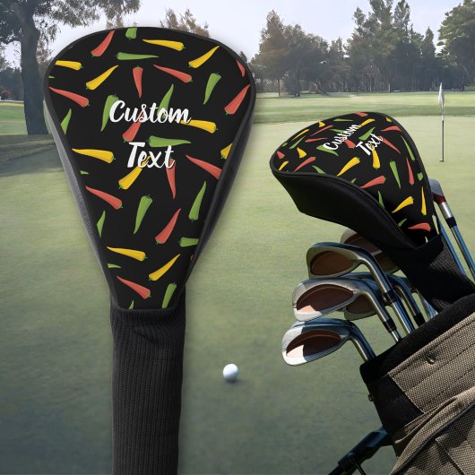 Colorful Peppers Pattern Golf Head Hoesje Golfheadcover